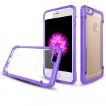 Wholesale iPhone 6S / iPhone 6 Clear Defense Hybrid Case (Purple)